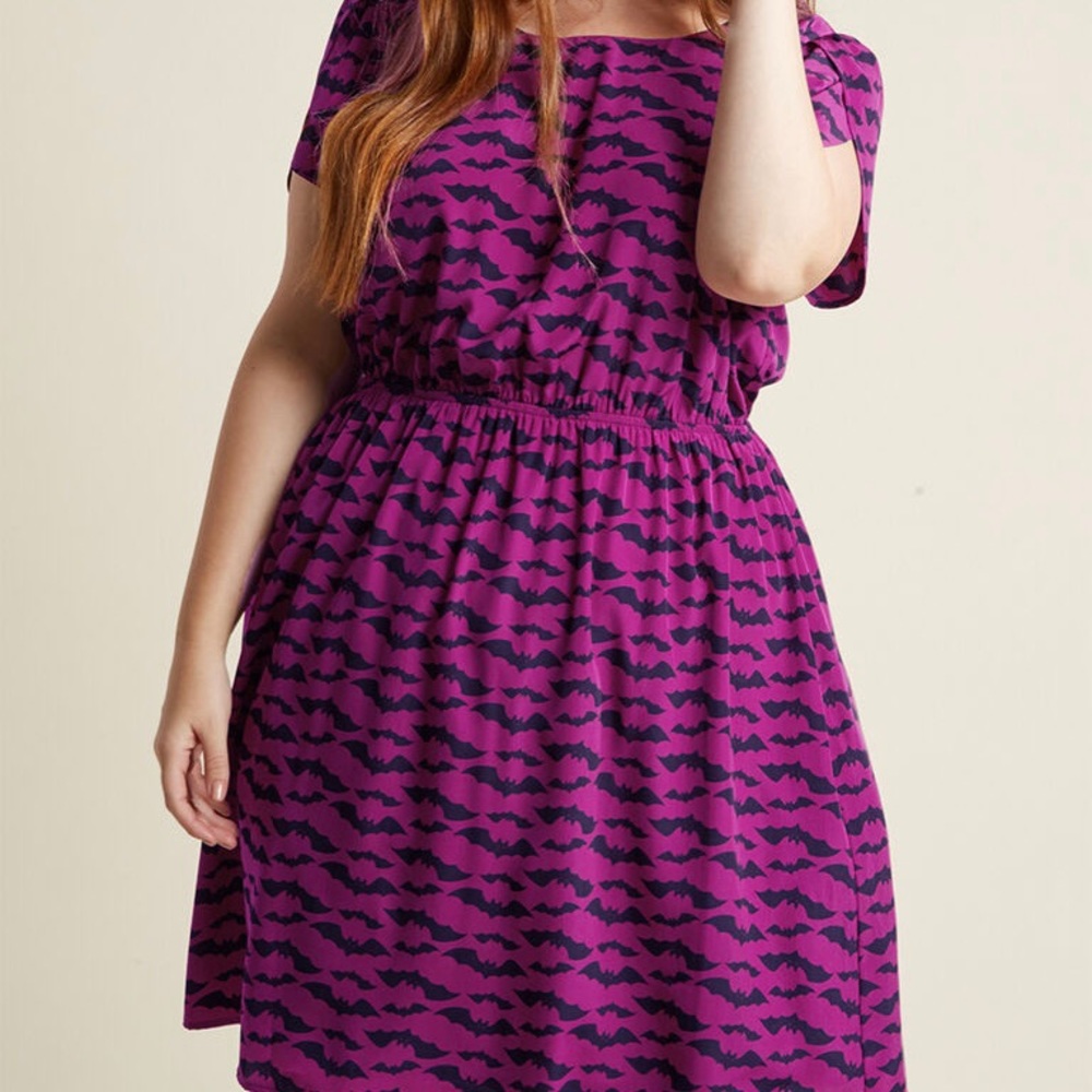 ModCloth Peach Love Oh My Gosh A-Line Dress